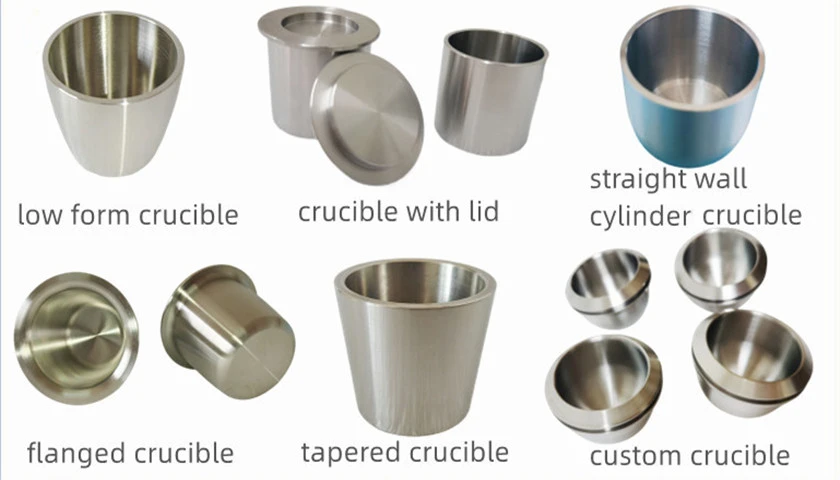 zirconium crucible shapes