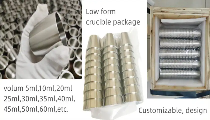 Laboratory Analysis Zirconium Crucible Laboratory Analysis Zirconium Crucible