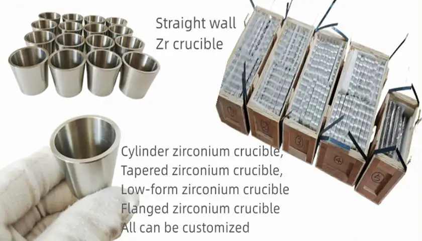 	Cylindrical Zirconium Crucible