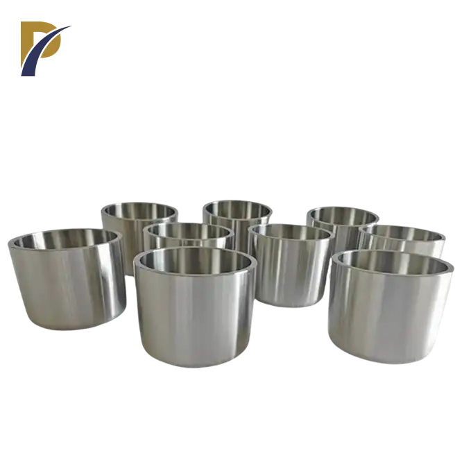 Zr 702 cylindrical zirconium crucible