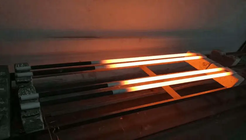 SiC heating rod testing SiC heating rod testing