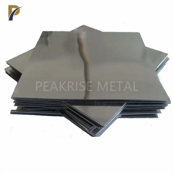 molybdenum sheet plate 6 x6 x0.015 polished